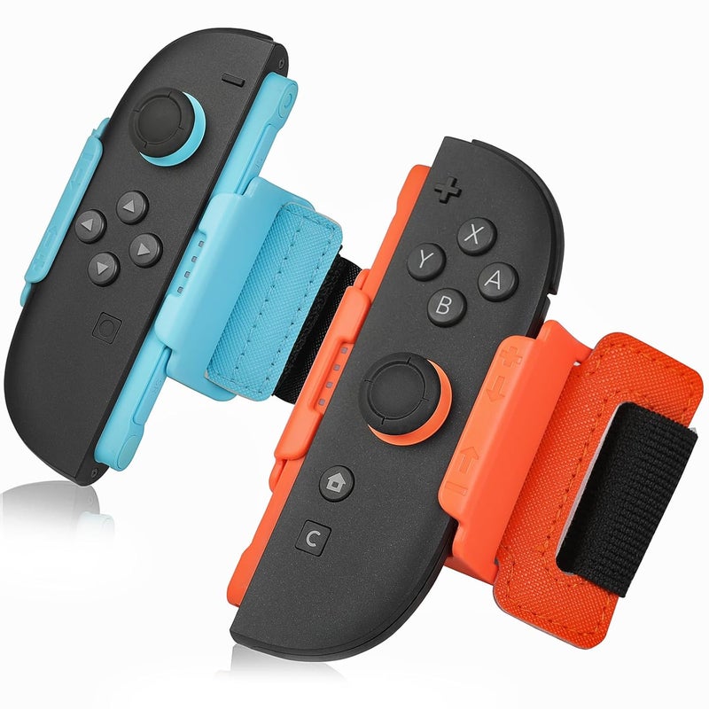JoyHood Leg Straps Wrist Bands for Switch 2 Joy-Con Controller - 4 in 1 Switch 2 Sports Accessories Bundle Compatible with Switch 2, Adjustable Elastic Strap Accessories fits Switch 2 Controller - Image 1